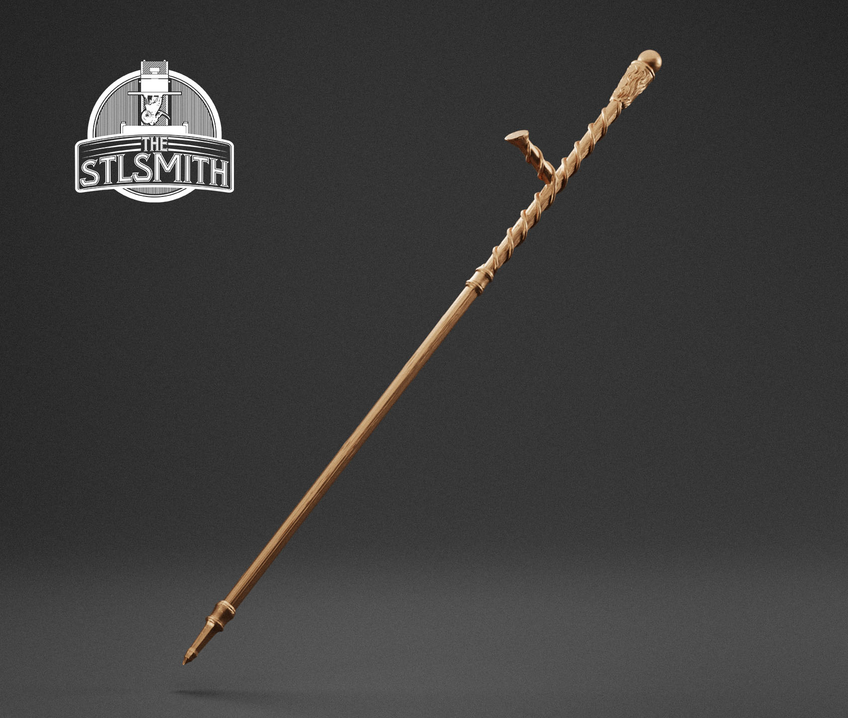 astrologer's staff render bronze astrologer's staff render bronze