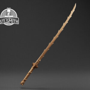 barbed longsword render bronze