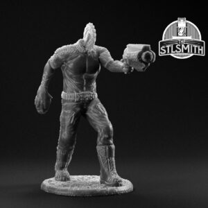 beheaded rocketman render bw