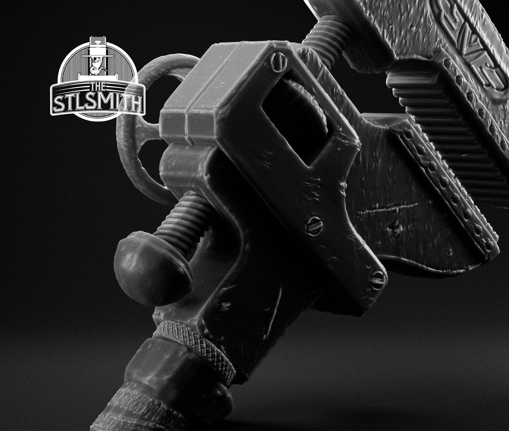 big pipe wrench render bw 02 big pipe wrench render bw 02