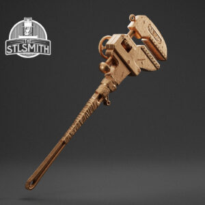 big pipe wrench render bronze
