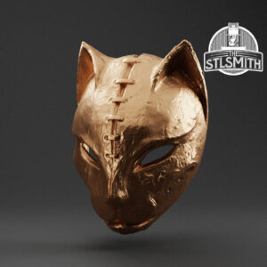 black cat's mask render bronze