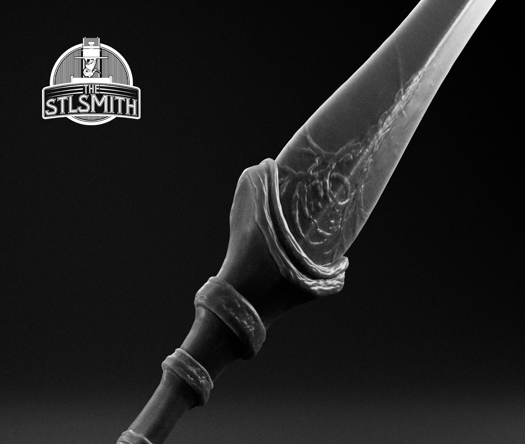 black steel twinblade render bw 02 black steel twinblade render bw 02