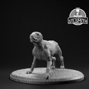 blind dog render bw