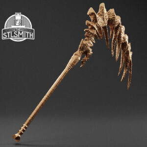 bone scythe render bronze
