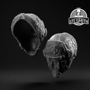 boomer flamer helmet render bw