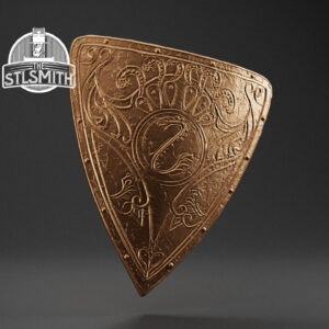 brass shield render bronze