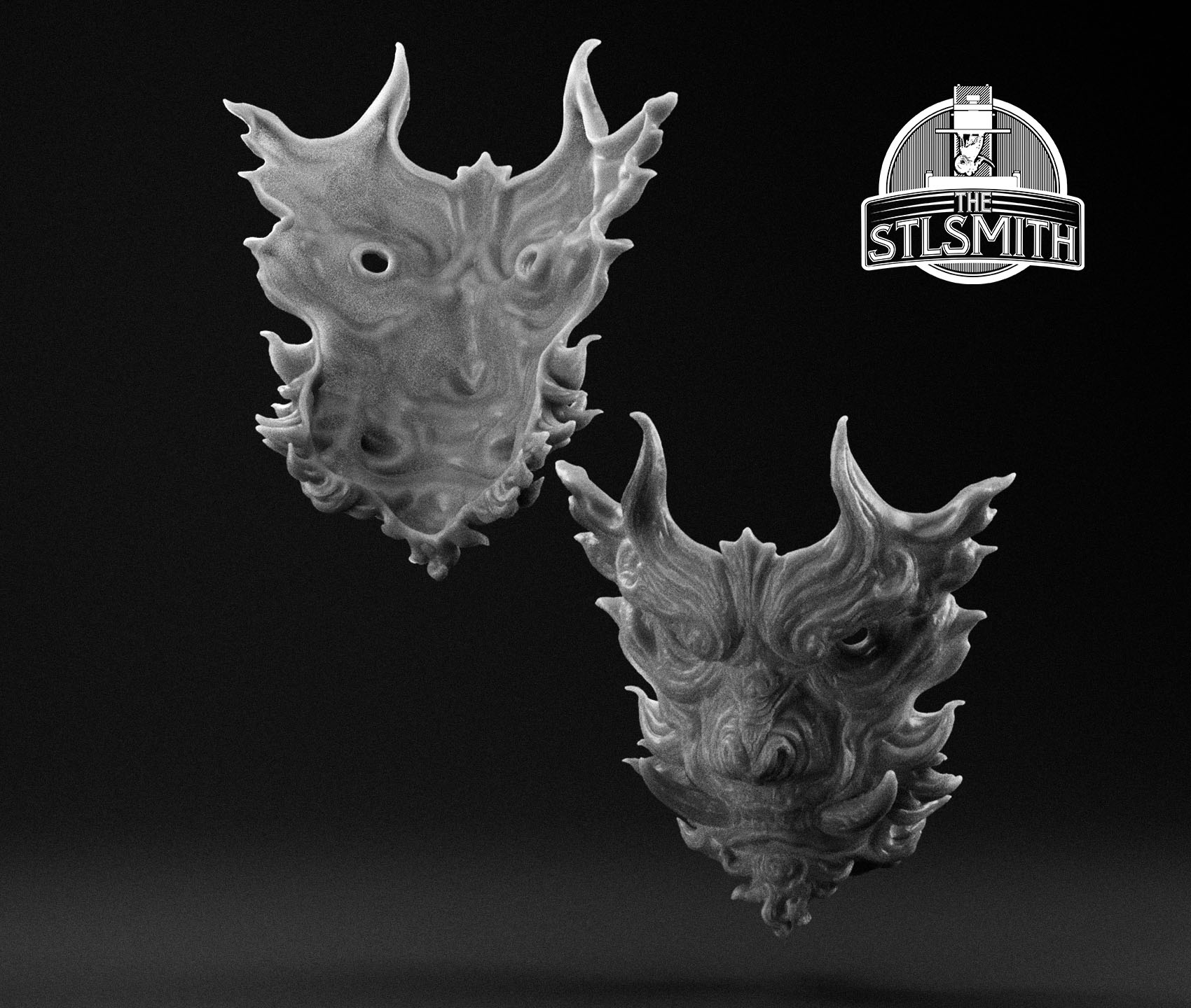 bronze monkey mask render bw bronze monkey mask render bw
