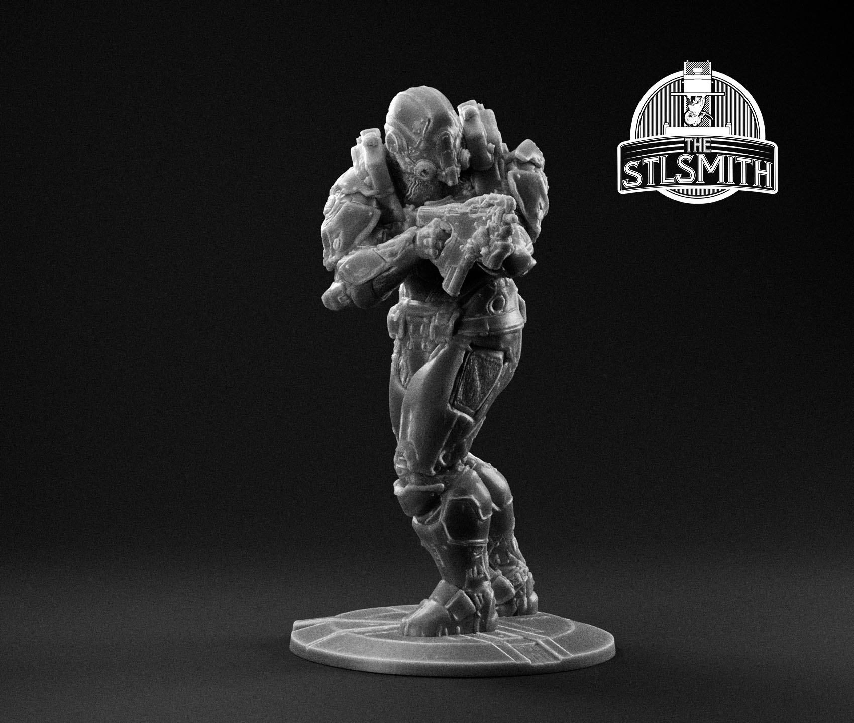 cerberus assault trooper p3 render bw cerberus assault trooper p3 render bw