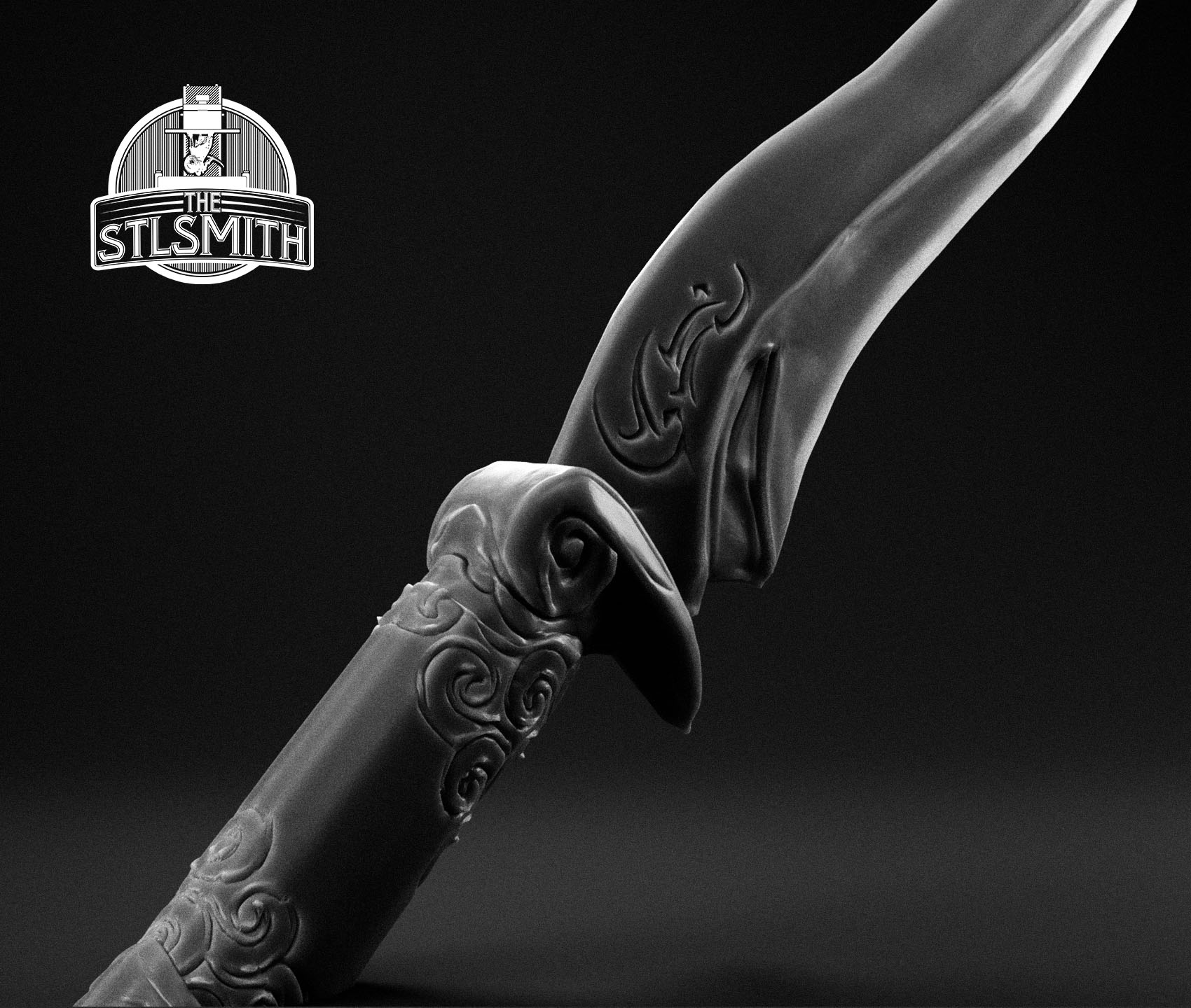ceremonial blade render 02 bw ceremonial blade render 02 bw