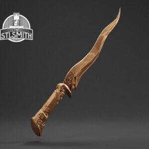 ceremonial blade render bronze