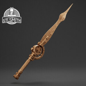 clock sword render bronze