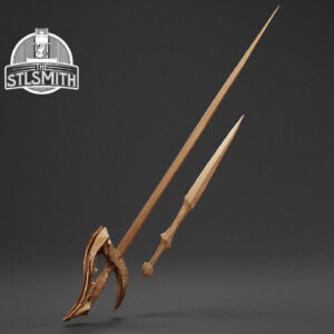 crow quills sword render bronze