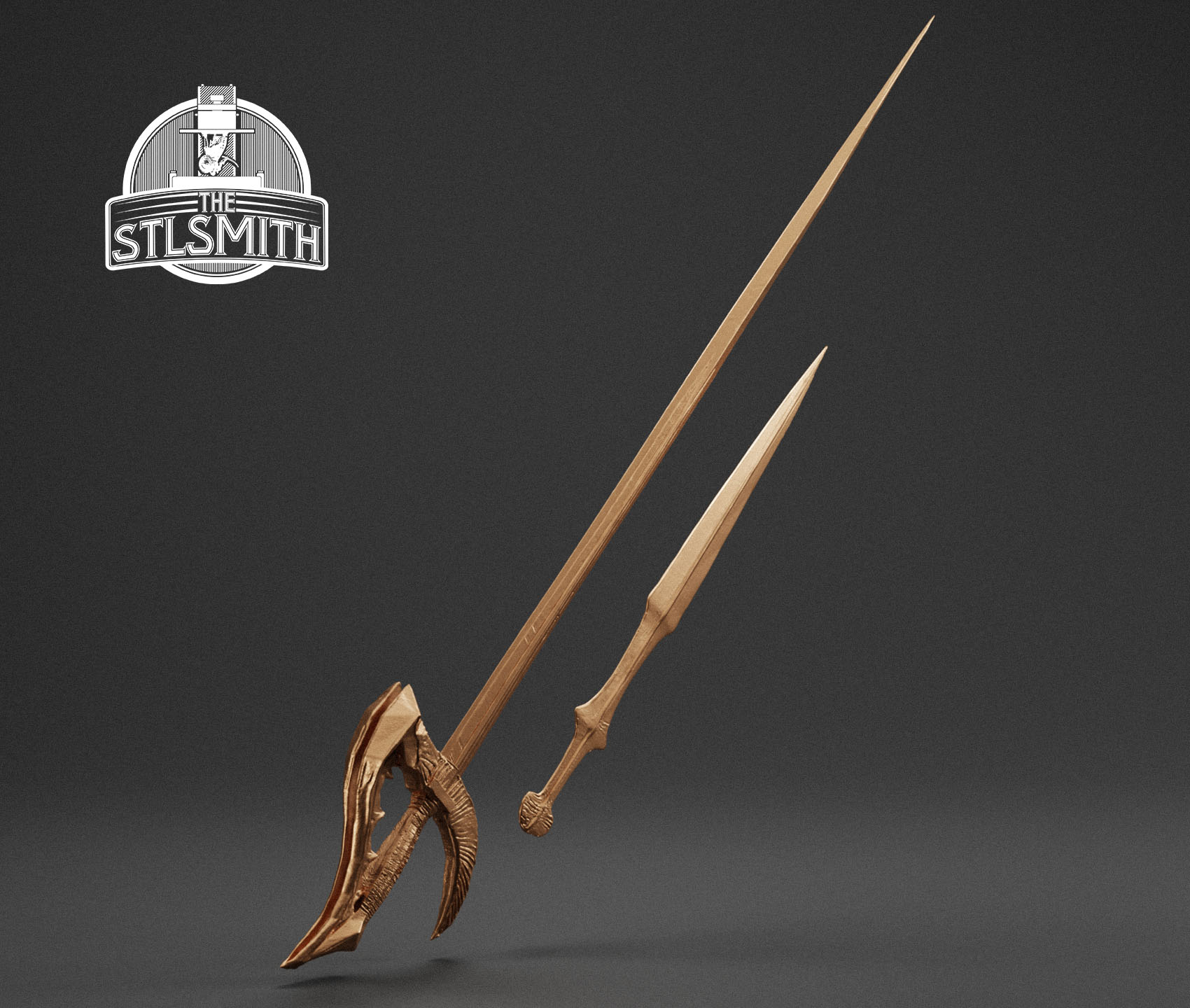 crow quills sword render bronze crow quills sword render bronze
