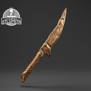 crystal knife render bronze