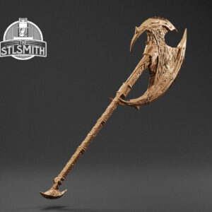daedric battleaxe render bronze
