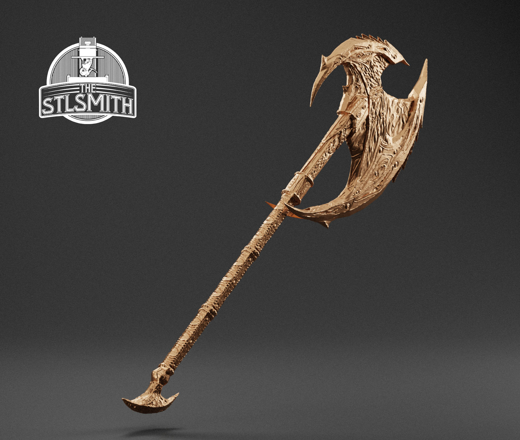 daedric battleaxe render bronze daedric battleaxe render bronze