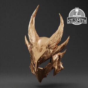 daedric helmet render bronze