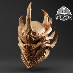 daedric helmet render bronze