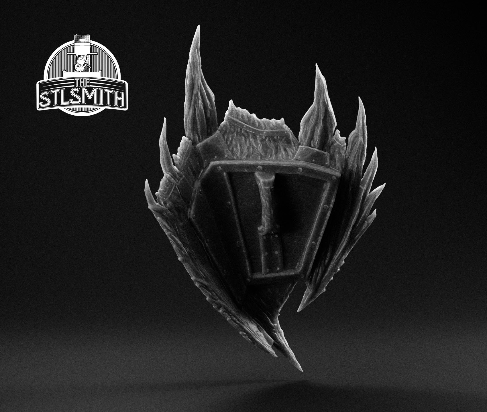 daedric shield render bw 02 daedric shield render bw 02