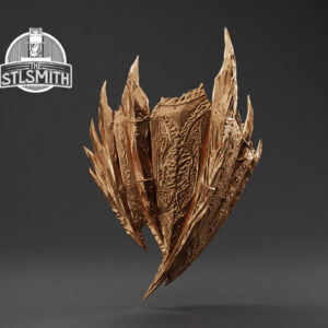 daedric shield render bronze