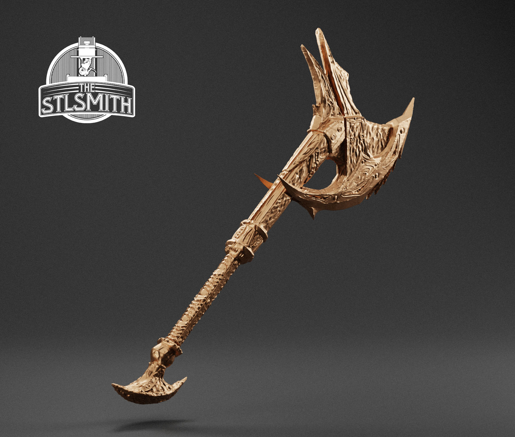 daedric war axe render bronze daedric war axe render bronze