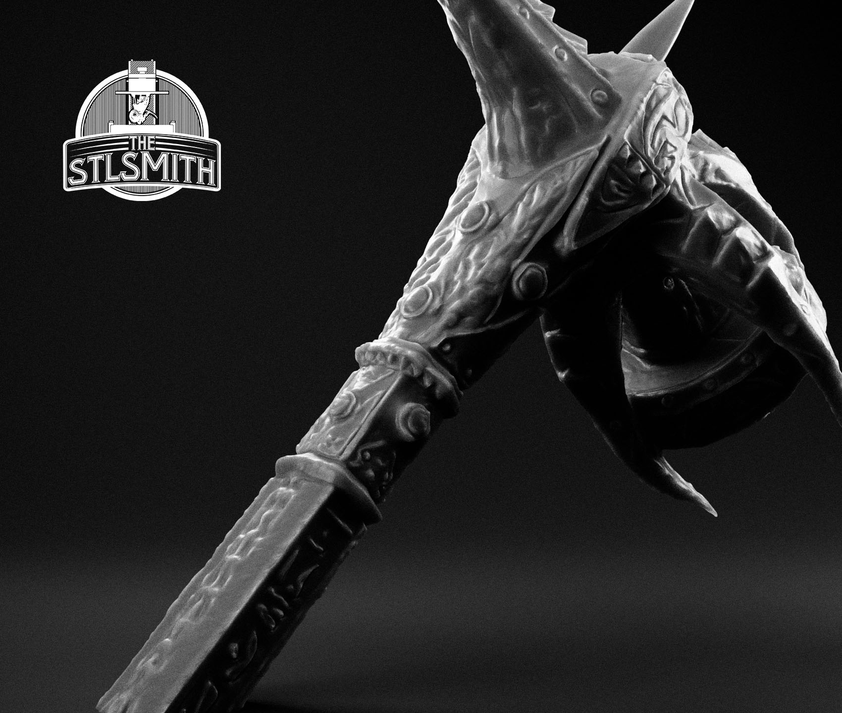 daedric war hammer render bw 02 daedric war hammer render bw 02