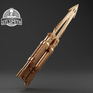 deep sea predator butterfly blitzer knife render bronze
