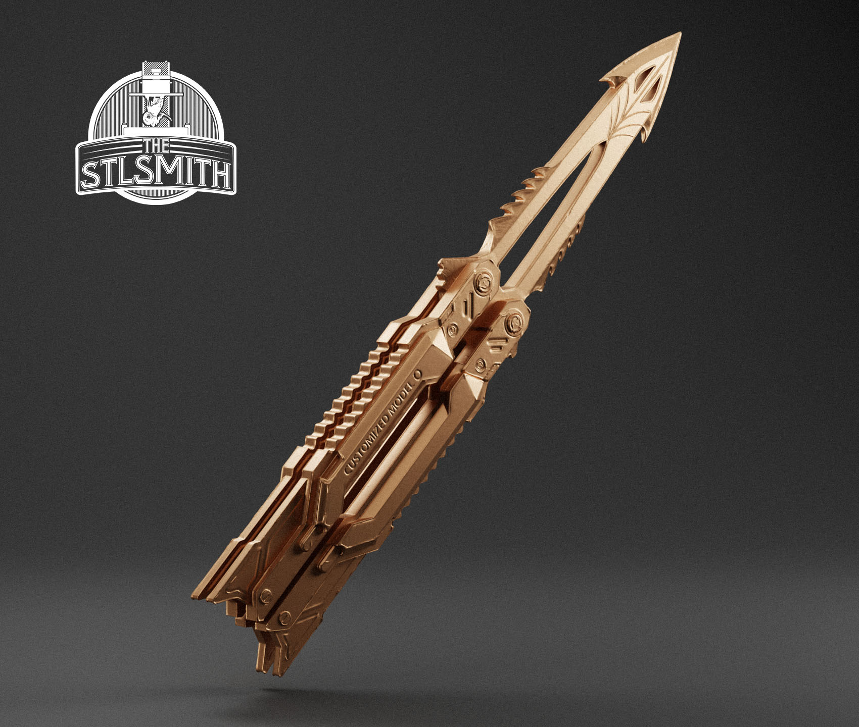 deep sea predator butterfly blitzer knife render bronze deep sea predator butterfly blitzer knife render bronze