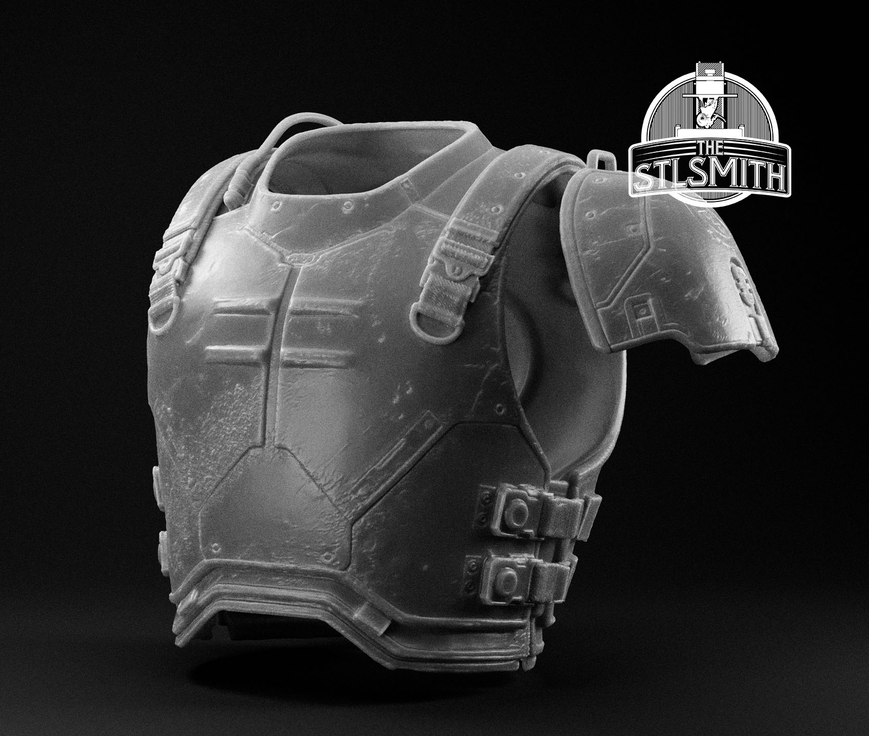 doom ii marine render bw 01 doom ii marine render bw 01