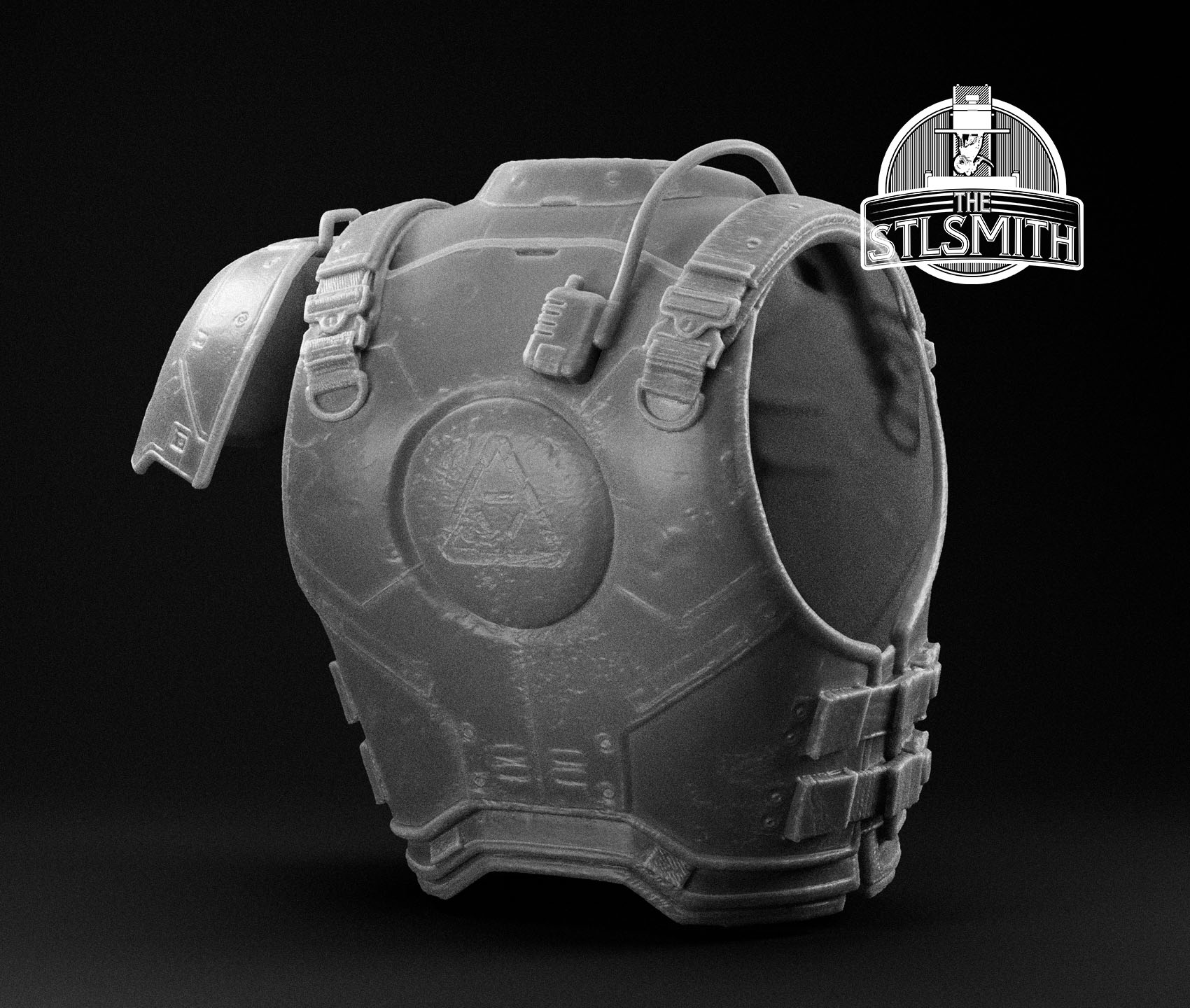 doom ii marine render bw 02 doom ii marine render bw 02