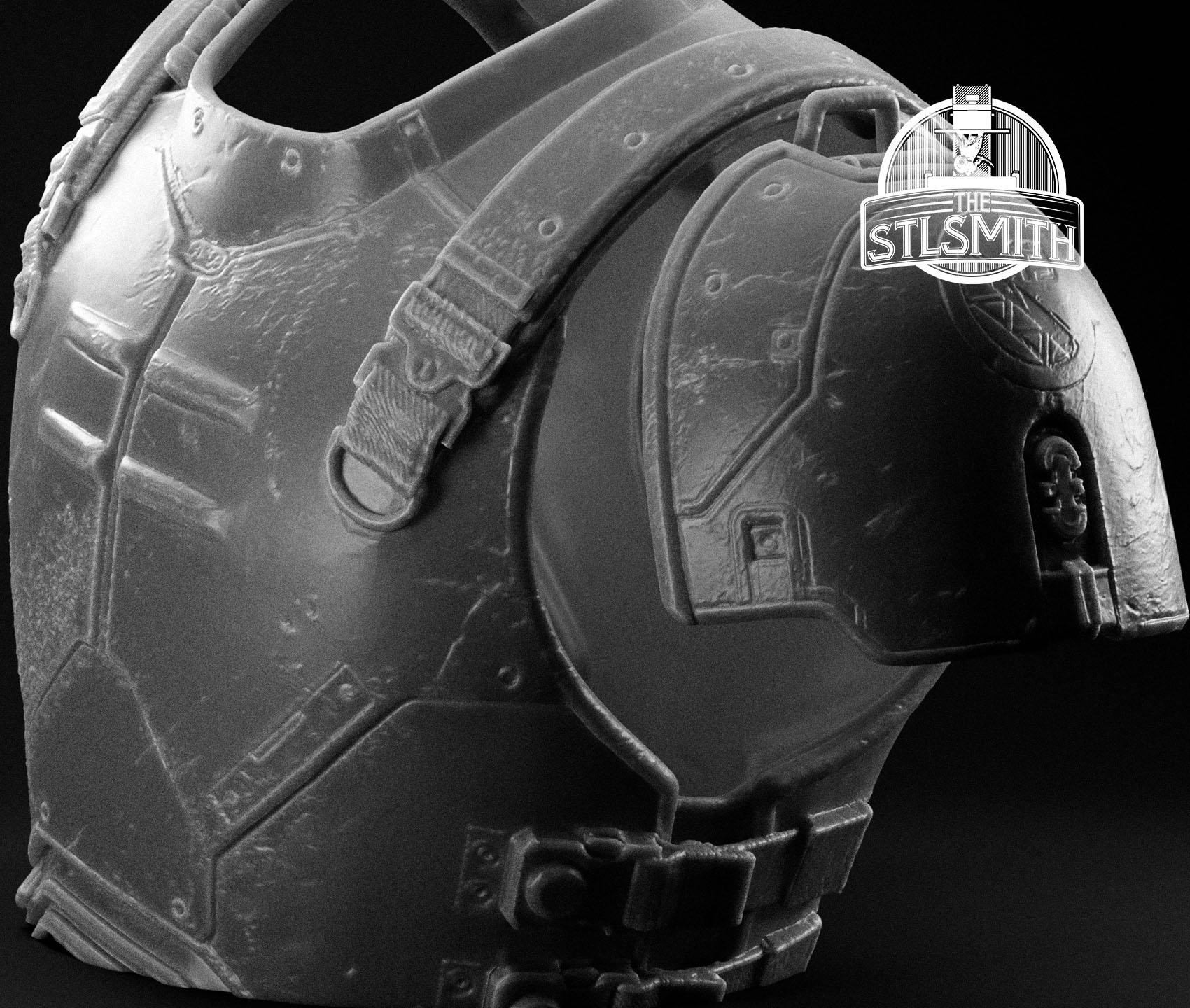 doom ii marine render bw 03 doom ii marine render bw 03