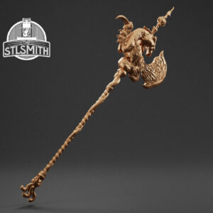 dragon halberd render bronze