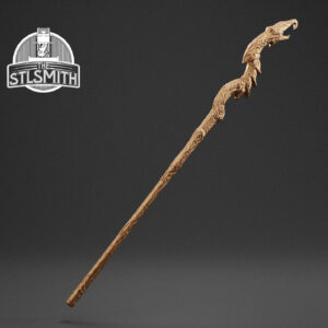 dragon priest staff render bronze