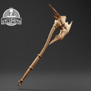 dragonbone battleaxe render bronze