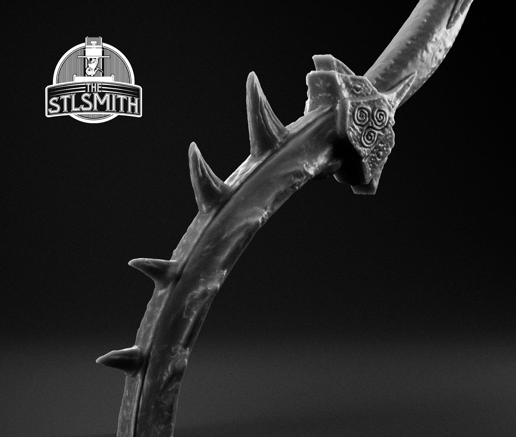 dragonbone bow render bw 02 dragonbone bow render bw 02
