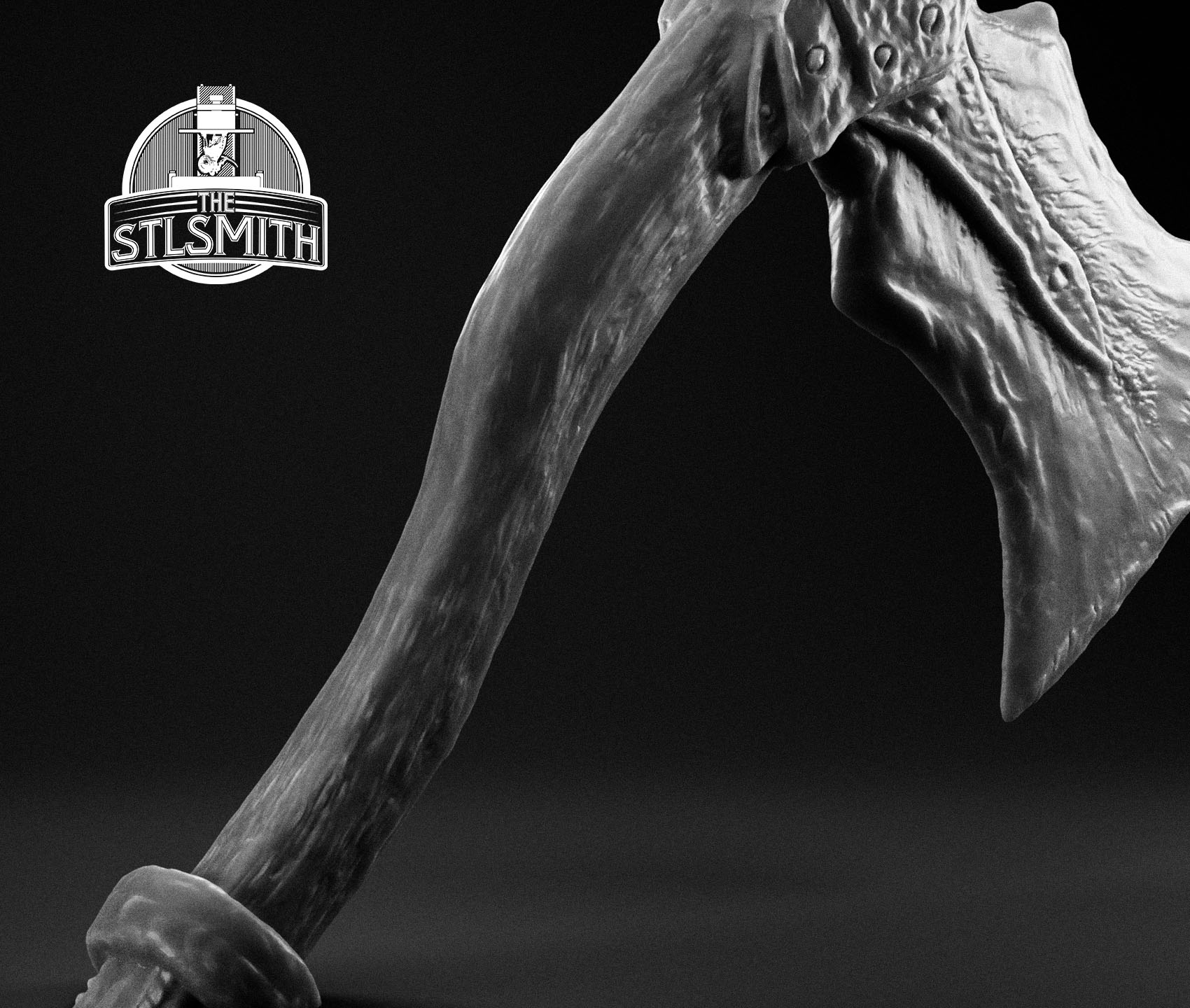 dragonbone war axe render bw 02 dragonbone war axe render bw 02