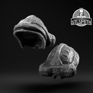 drone grappler helmet render bw