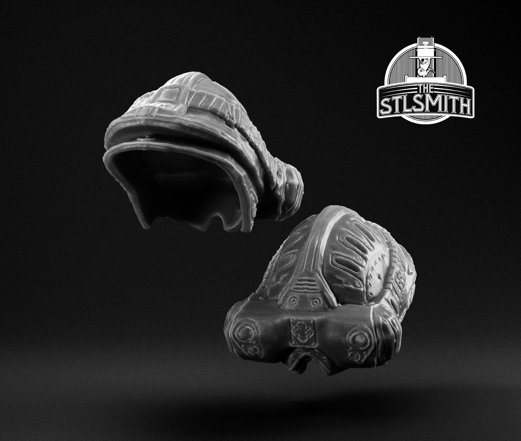 drone grappler helmet render bw drone grappler helmet render bw