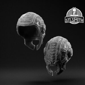 drone miner helmet render bw
