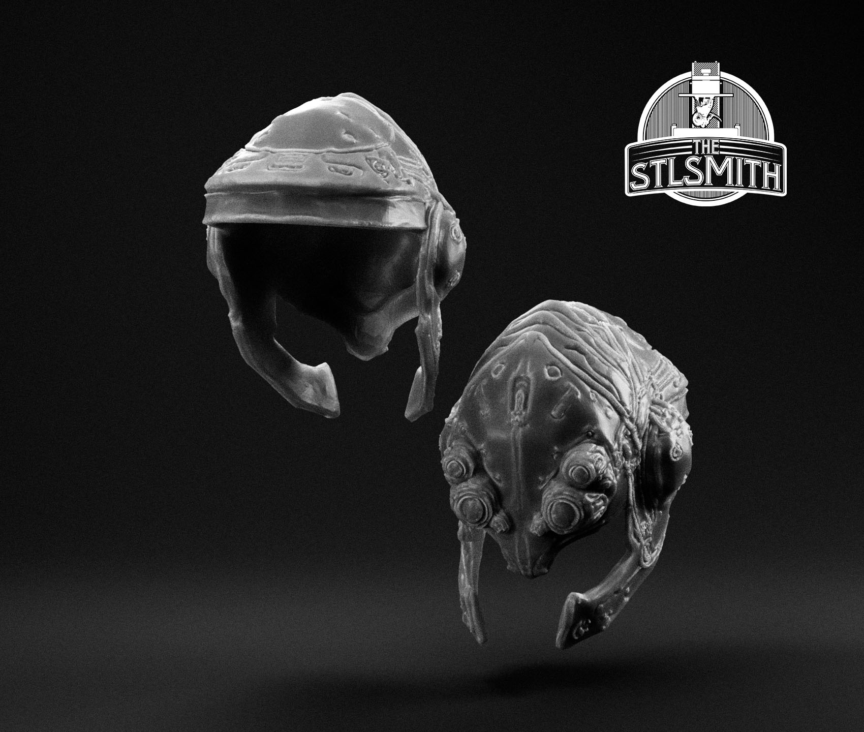 drone sniper helmet render bw drone sniper helmet render bw