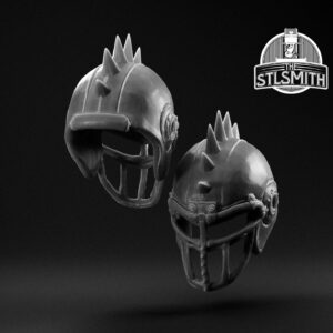 drone thrashball helmet render bw