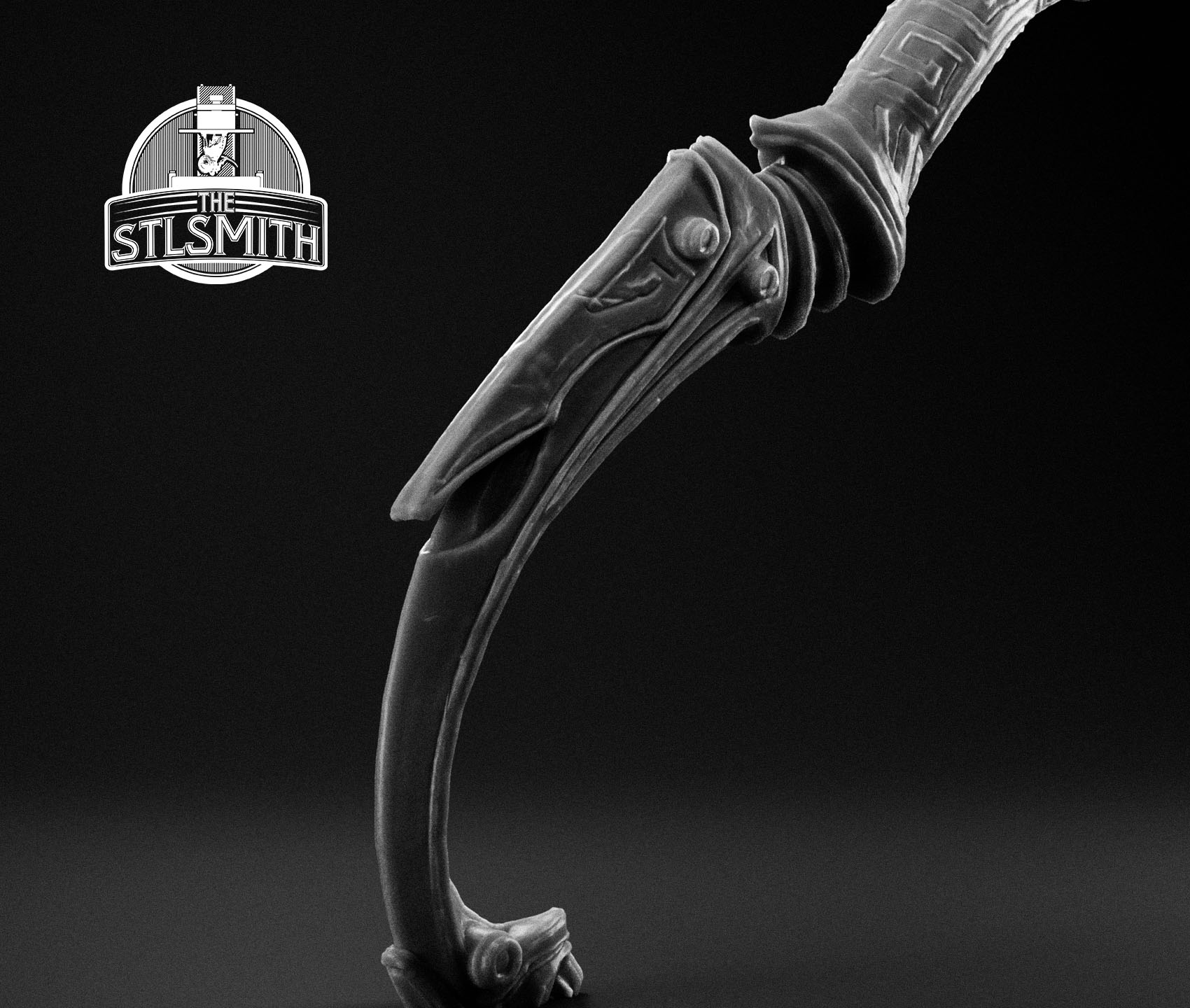dwarven bow render bw 02 dwarven bow render bw 02
