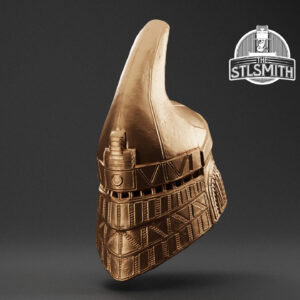 dwarven helmet render bronze