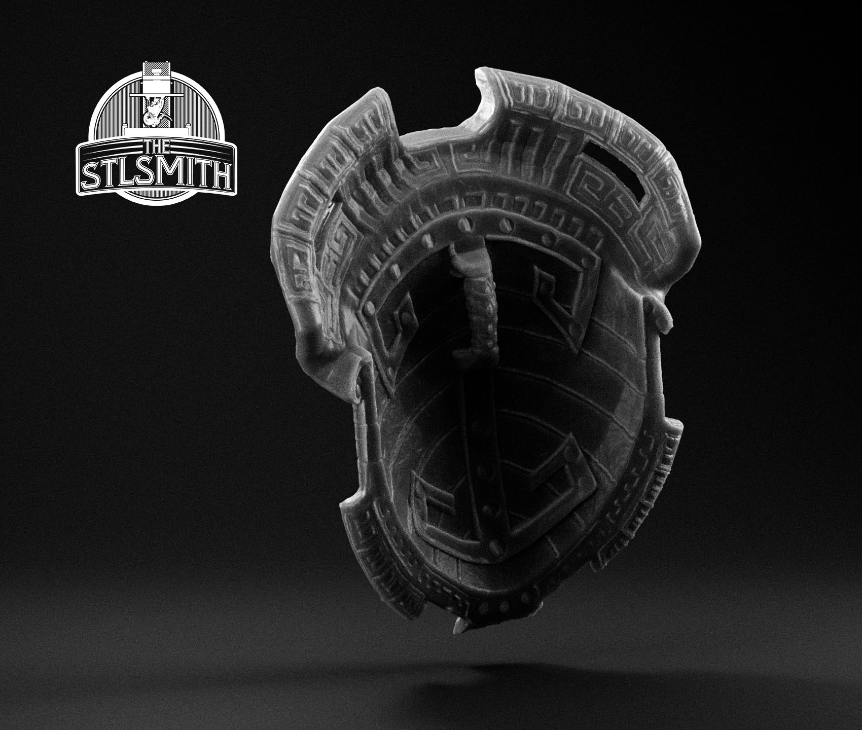dwarven shield render bw 02 dwarven shield render bw 02
