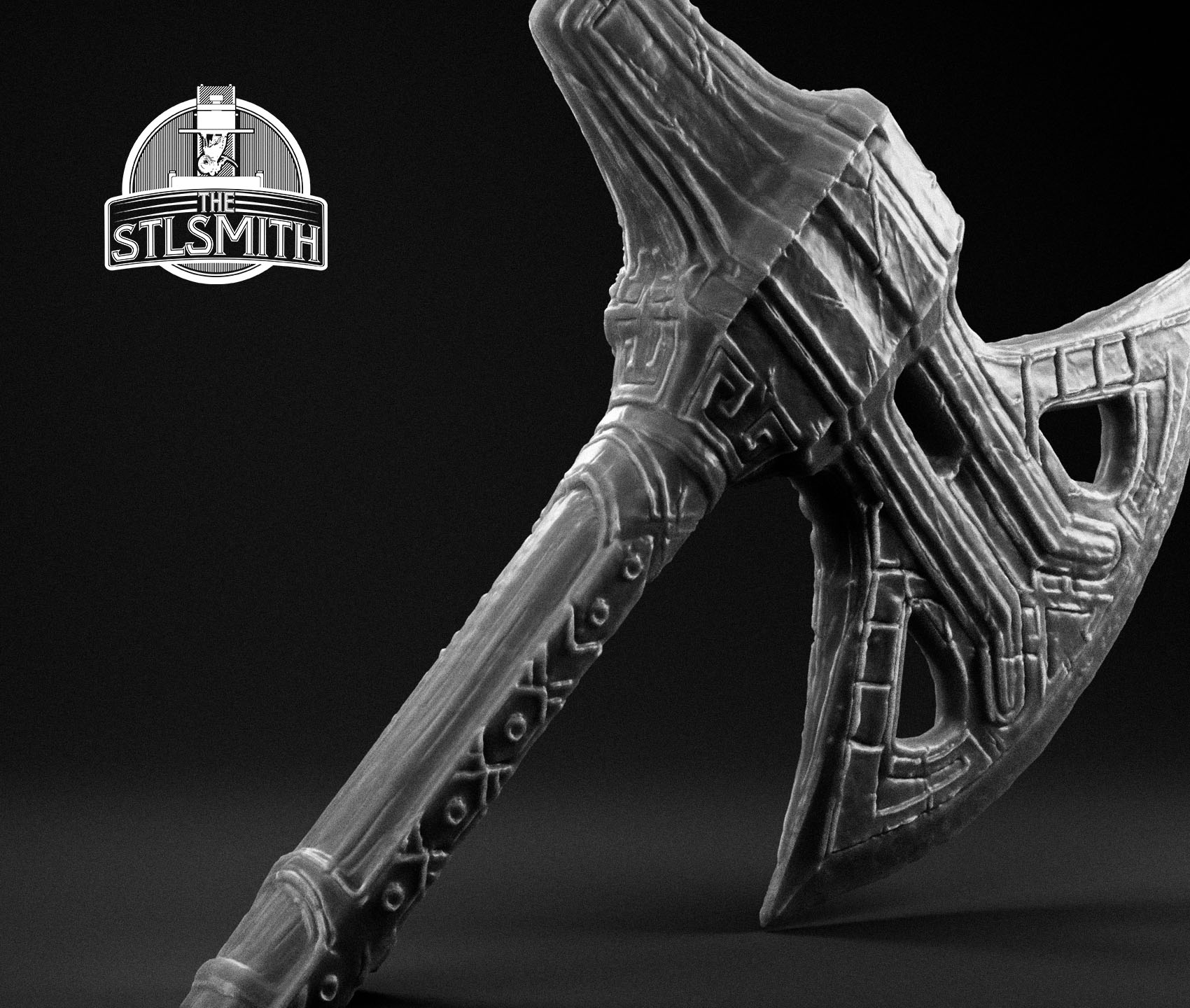 dwarven war axe render bw 02 dwarven war axe render bw 02