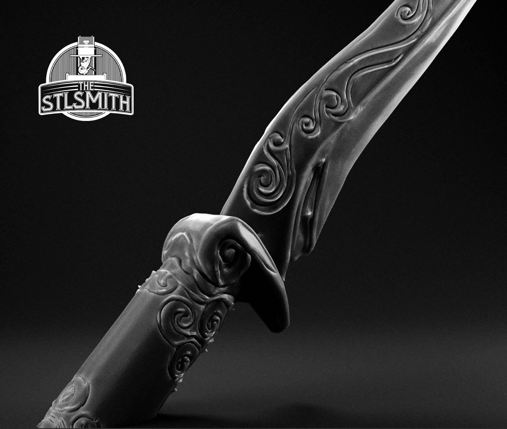 ebony dagger render 02 bw ebony dagger render 02 bw