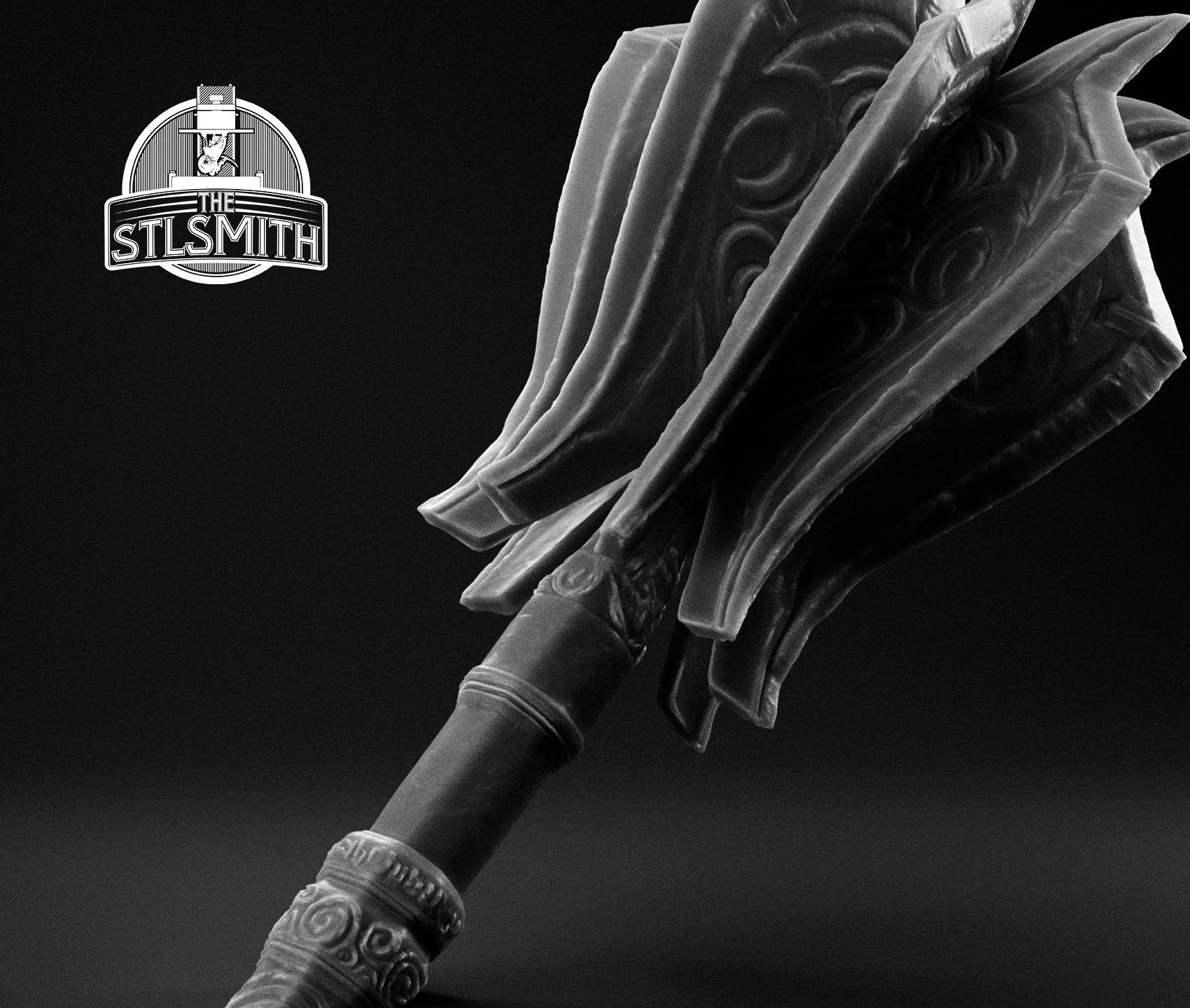 ebony mace render bw 02 ebony mace render bw 02