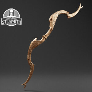 elven bow render bronze