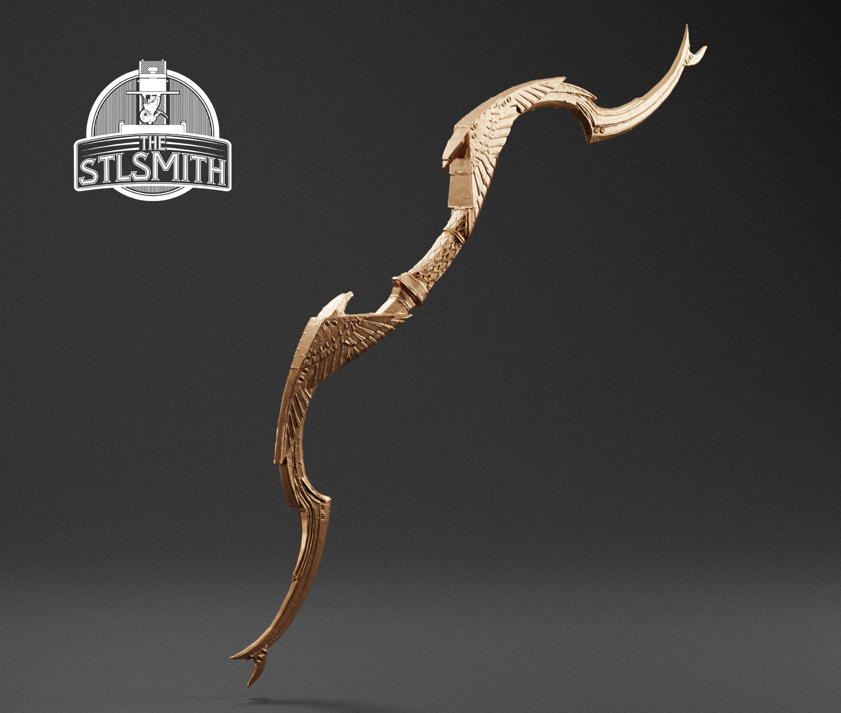 elven bow render bronze elven bow render bronze